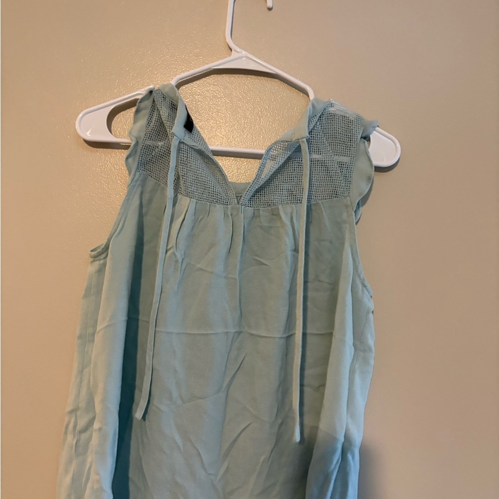 Doe & Rae Aqua Sleeveless Tank Top - Picture 4 of 5